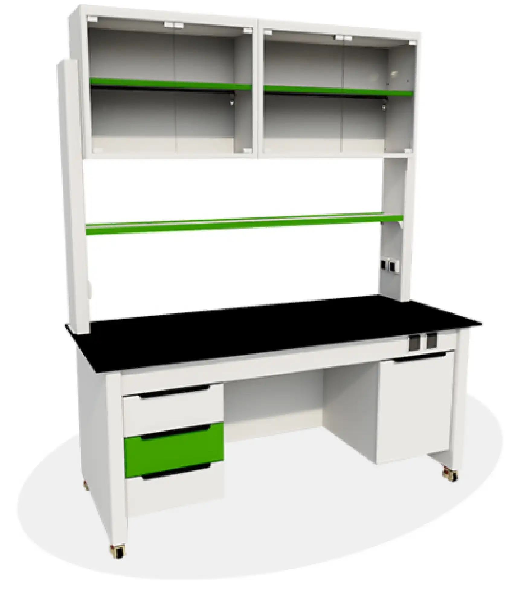 Lab Tables With Hanging Cabinets