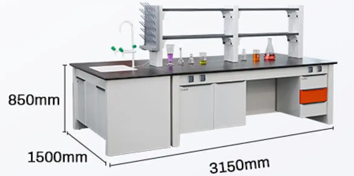 Lab Table With Reagent Rack-2