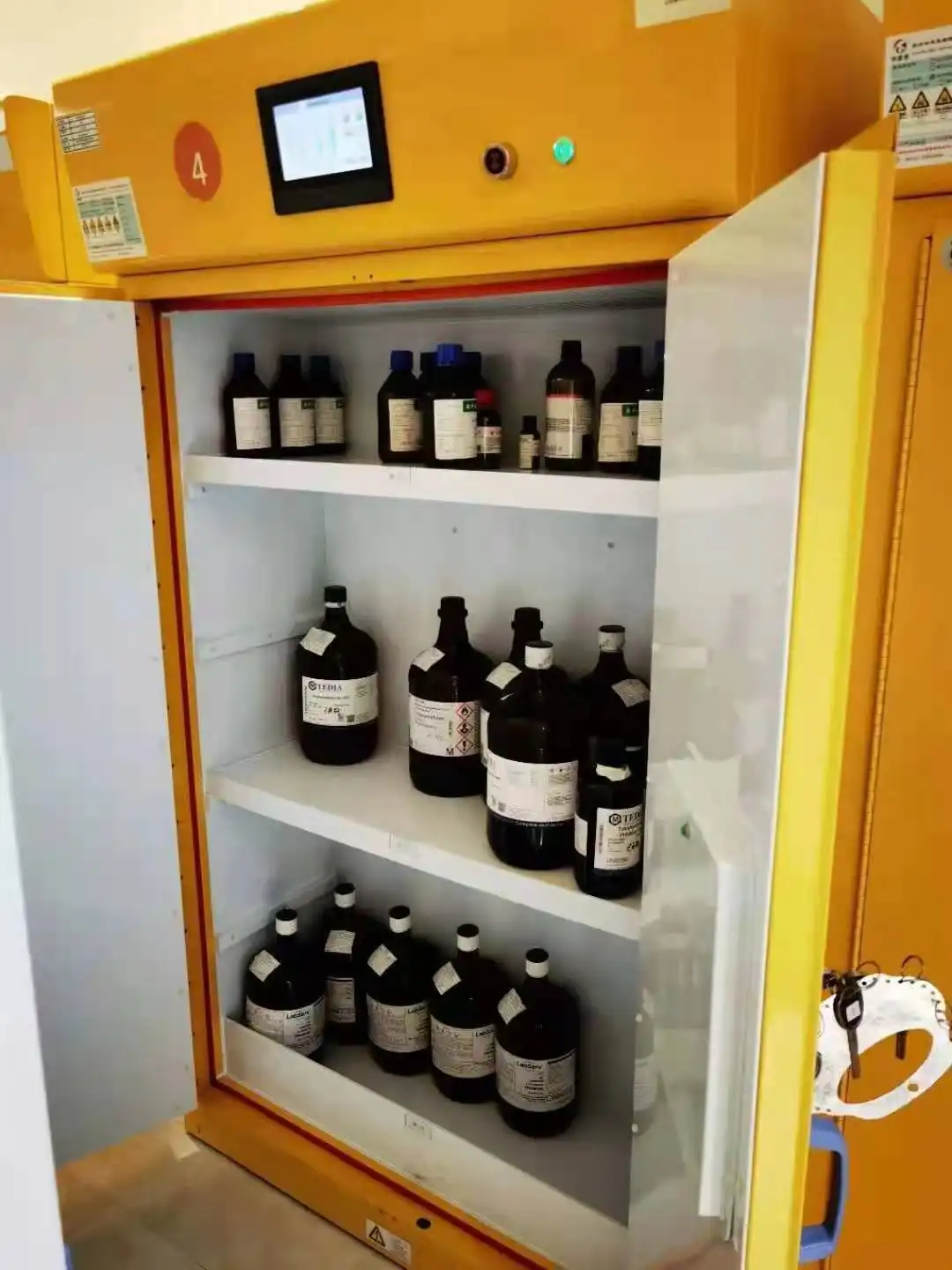 chemical storage cupboard